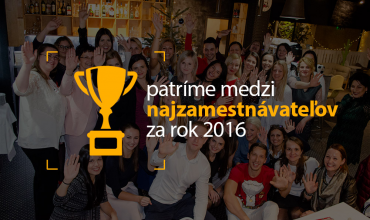 Patríme medzi najzamestnávateľov za rok 2016!